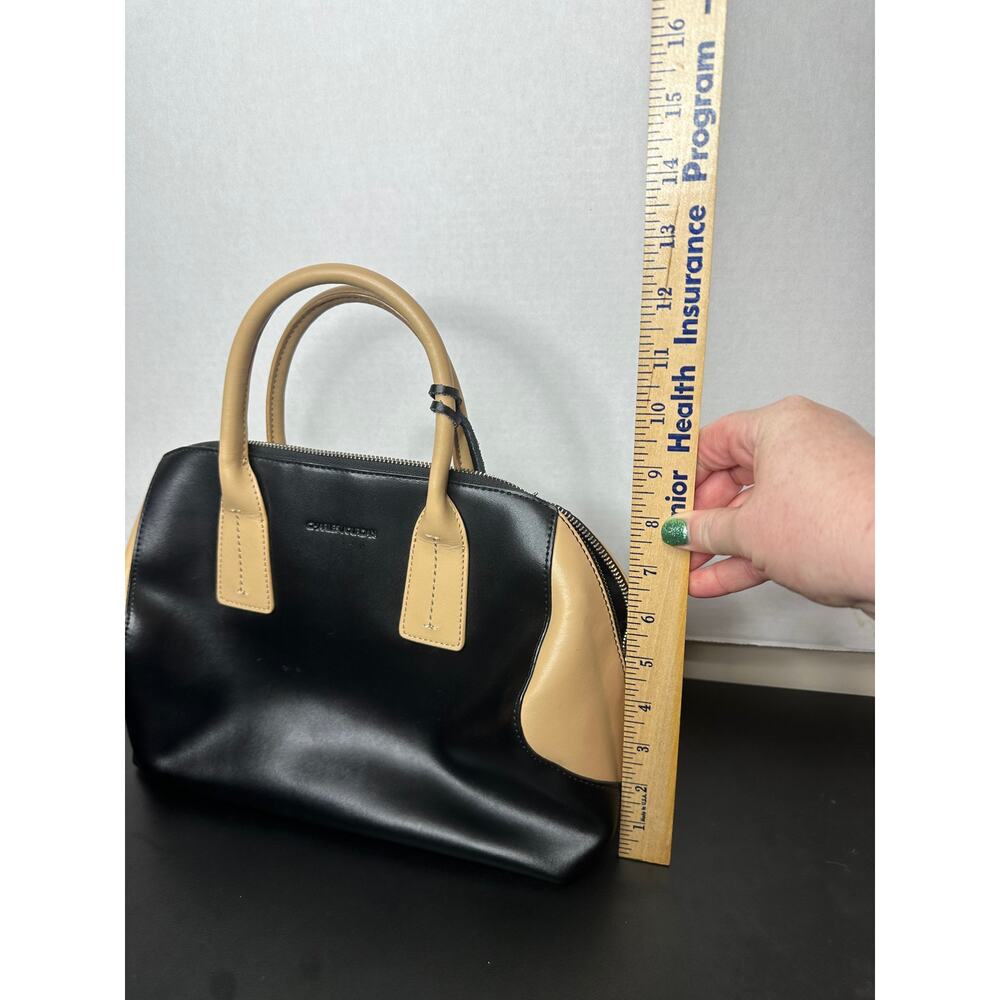 Vintage Charles Jourdan Black and Tan Satchel - Picture 10 of 10